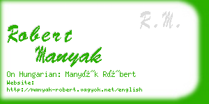 robert manyak business card